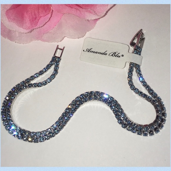 Radiant Aquamarine Czech Crystal Tennis Bracelet - Picture 3 of 11